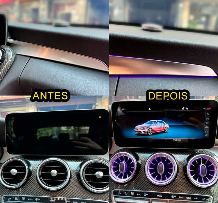 Kit 64-cores Luz Ambiente para Mercedes Classe-C