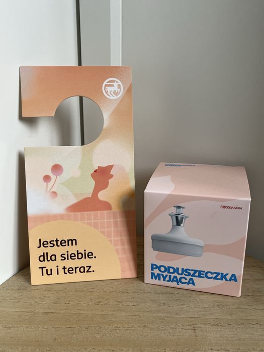 Rossmann NOWY zestaw poduszeczka myjąca i zawieszka