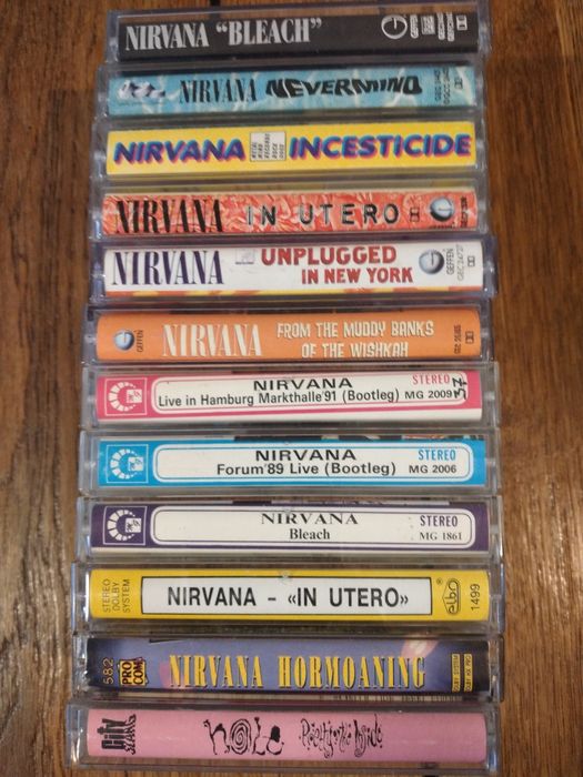 Nirvana 12 kaset Nevermind In utero Incesticide live bootleg Bleach Hormoaning