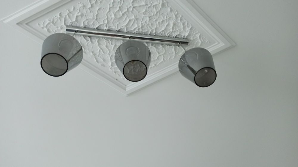 Candeeiro Triplo Cinza