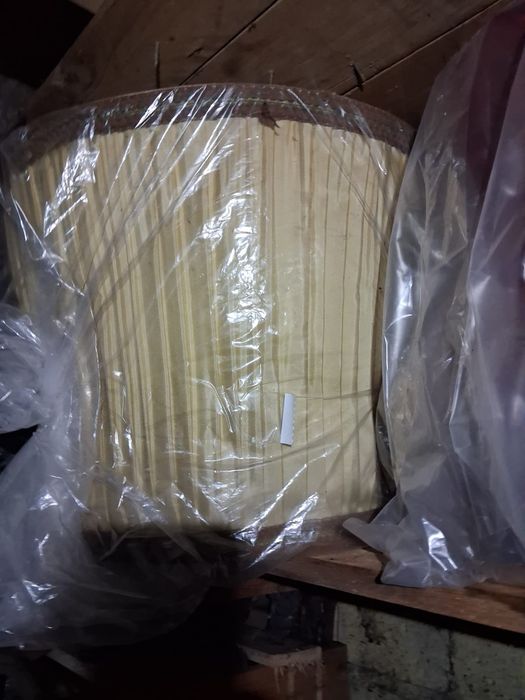 klosz materiałowy  abazur lampa prl 44x60x47