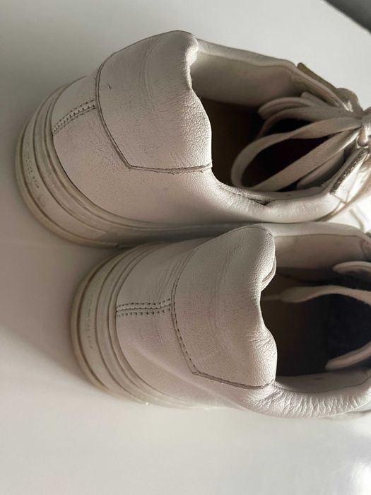 Vagabond Białe skórzane buty trampki sneakersy na platformie