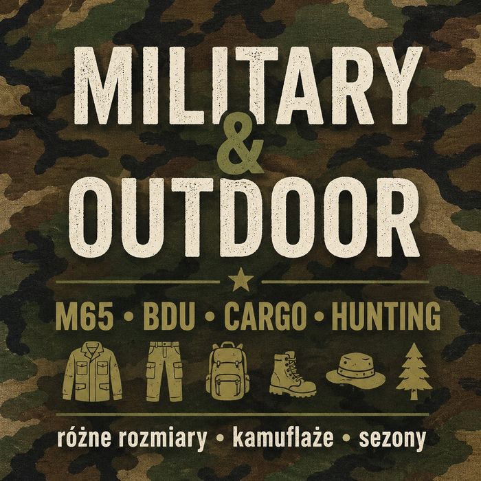Komplet wojskowy Woodland M65 BDU spodnie kurtka US Army Medium Long