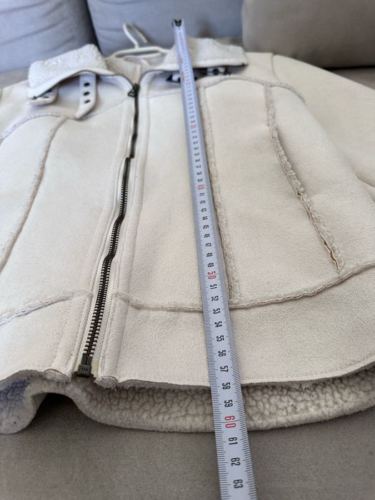 Beżowa kurtka z kożuchem NEXT