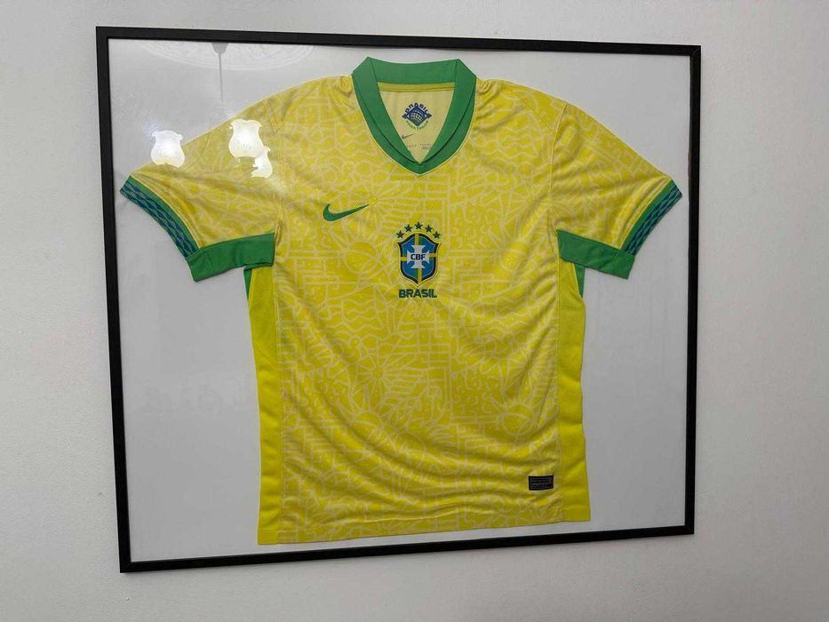 Quadro Decorativo Camisa Seleção Brasileira - Moldura Premium