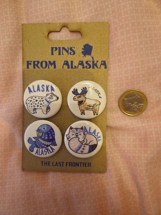 Piny broszki Alaska przypinki