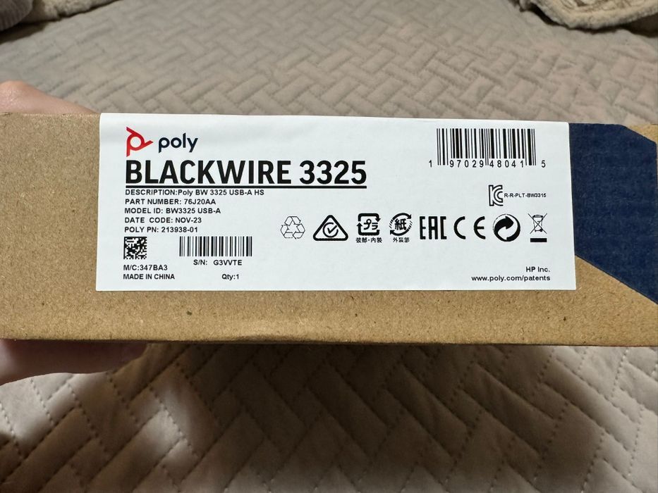 Fones Poly Blackwire 3325