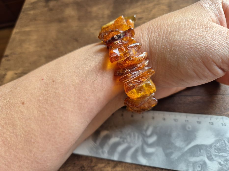 bransoleta bursztyn naturalny