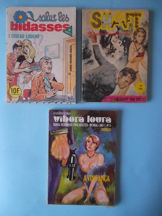 BD erótica para adultos, anos 70. Várias coleções, ver fotos.
