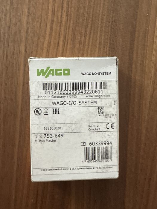 WAGO 753-649 Moduł mastera M-Bus PLC 1 szt.