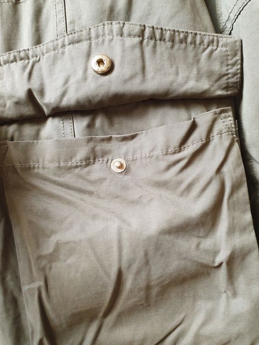 Parka khaki z kapturem z futerkiem