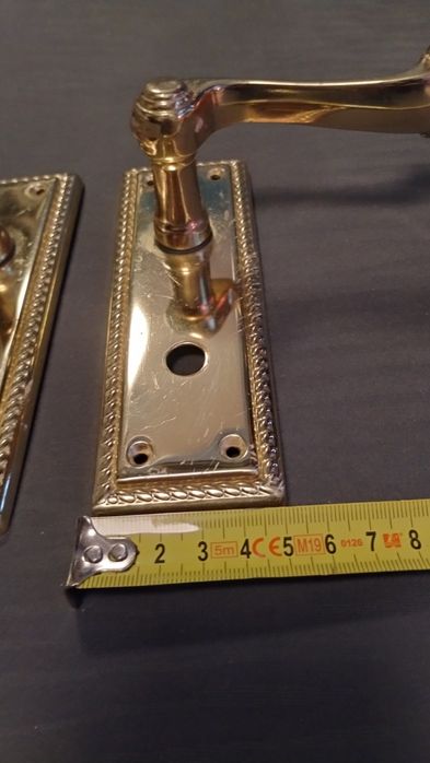 Klamki mosiężne, dwie sztuki