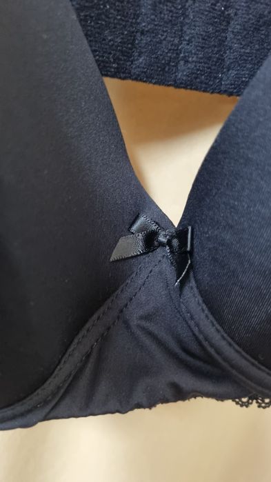 Czarny stanik biustonosz usztywniany bez fiszbin H&M