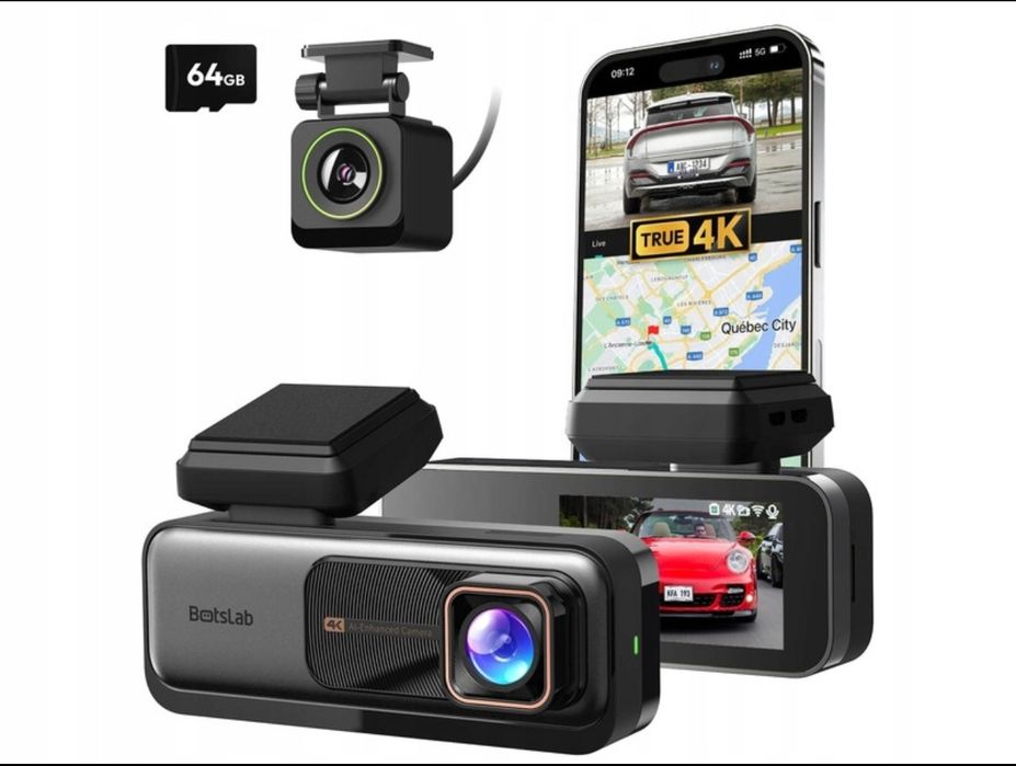 Kamera Samochodowa Wideorejestrator 4K BOTSLAB G980H Tryb Nocny Czujnik Parkowania