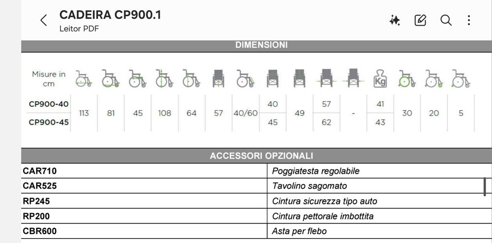 Cadeira de rodas ortopédica com 1 mês de uso. Está como nova
