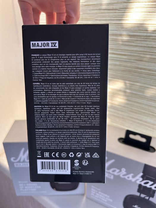 ‼️Нові Оригінальні навушники Marshall Major 4 Black/Brown