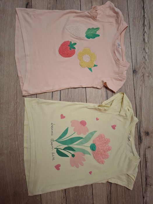 Bluzeczki koszulki 2szt rozmiar 110-116