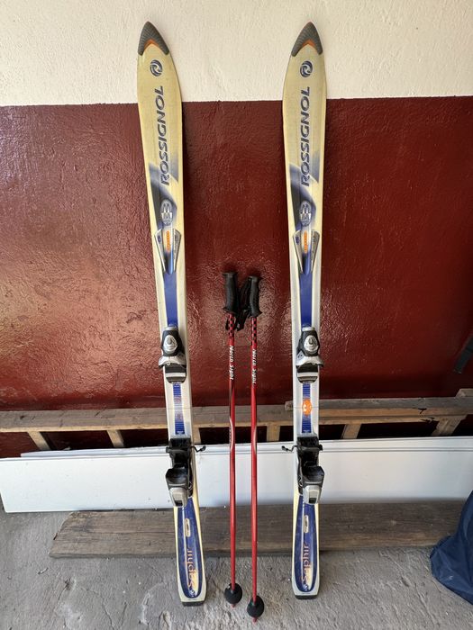 Narty Rossignol 160cm + kijki + pokrowiec