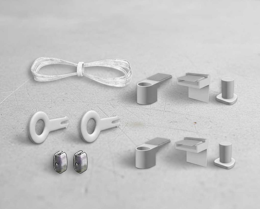 4x Prowadzenie żyłkowe do rolety mini