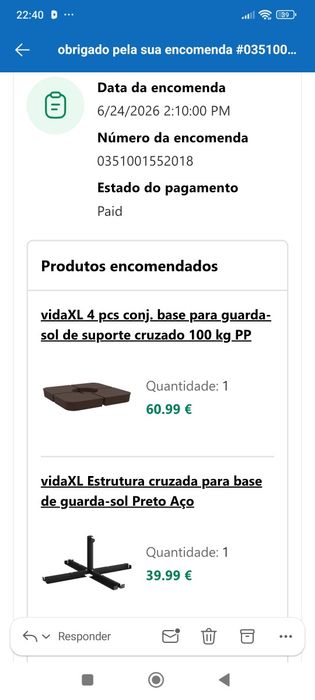 Base para guarda sol
