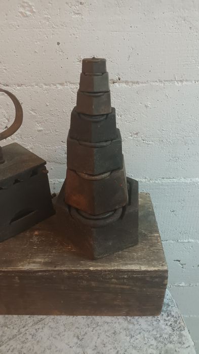 Pesos de balança com caixa