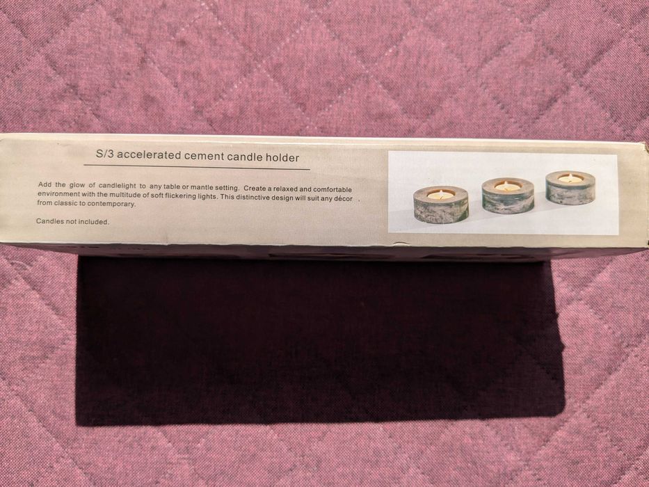 3 sztuki przyspieszonego cementu świecznika tealight