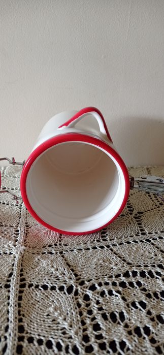 Ceramiczny ręcznie malowany pojemnik kuchenny