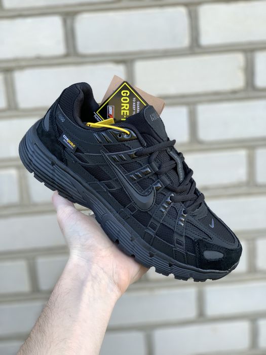 р. 44 | Кросівки Nike P-6000 Cordura All Black — Чоловічі Найк П-6000 чорні, водонепроникні, замшеві, на осінь