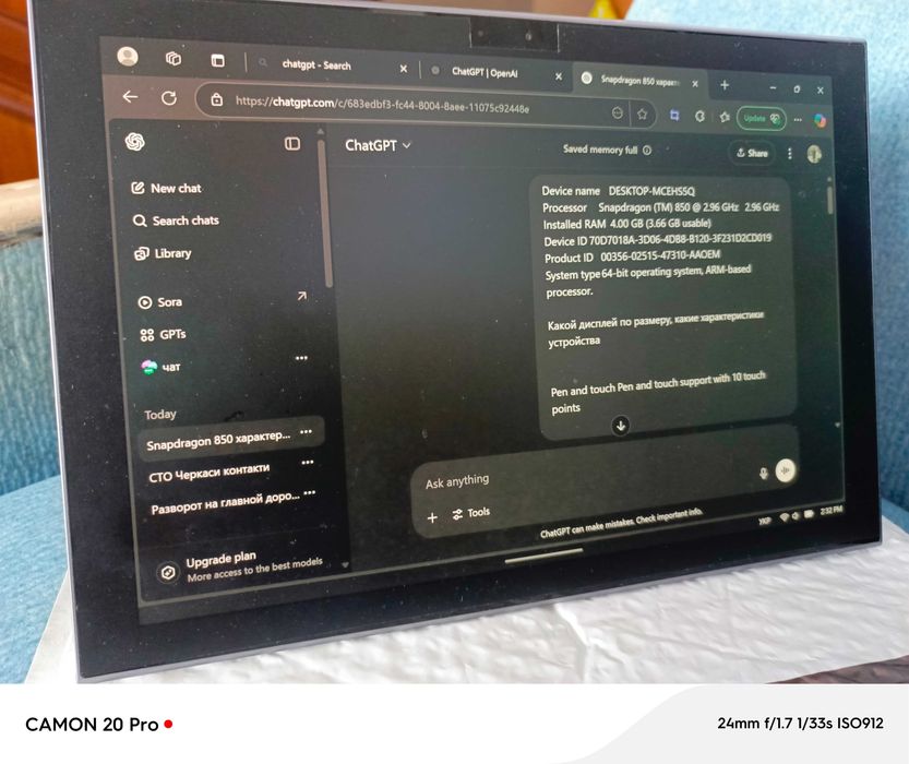 Samsung galaxy book 2, 12', Amoled 2K 2160 x 1440