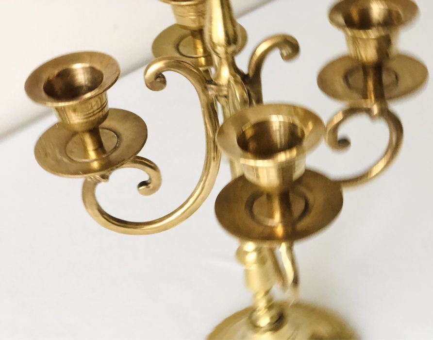 Свічник антикварний латунь подсвечник