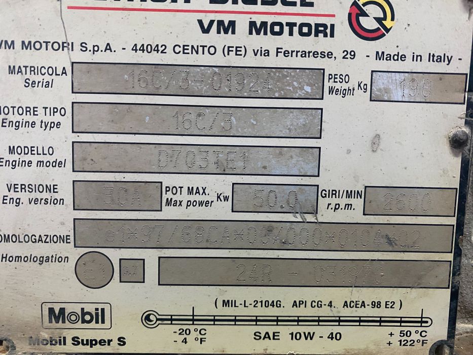 silnik,VM motori,3cyl,vm 703,antonio carraro,goldoni,D703TE1,16C/3,