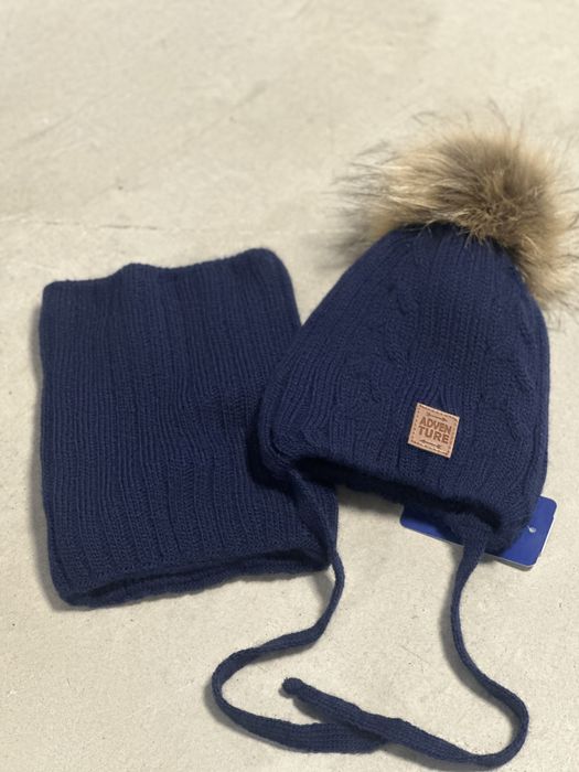 Komplet zimowy czapka i komin 10m-2 lata