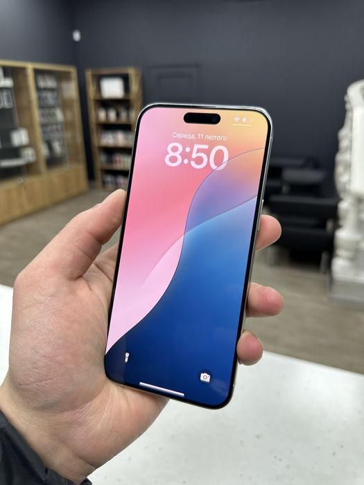 iPhone 15 Pro Max 256gb White Titanium Neverlock Чудовий стан!