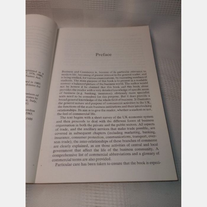 Business and commerce. Ronald Warson