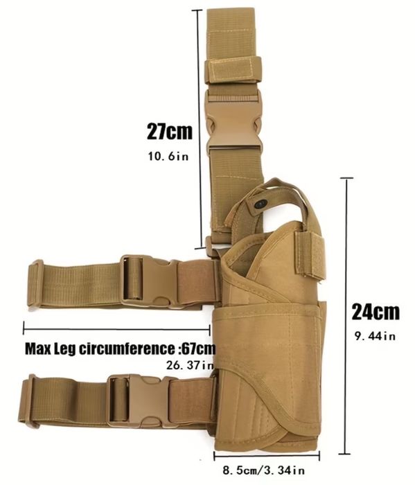 Coldre de perna tactico Air Soft - verde camuflado