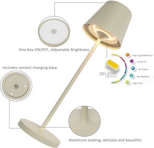 Lampa biurkowa LED z baterią