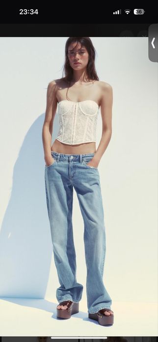 Корсет кружево ZARA молочний