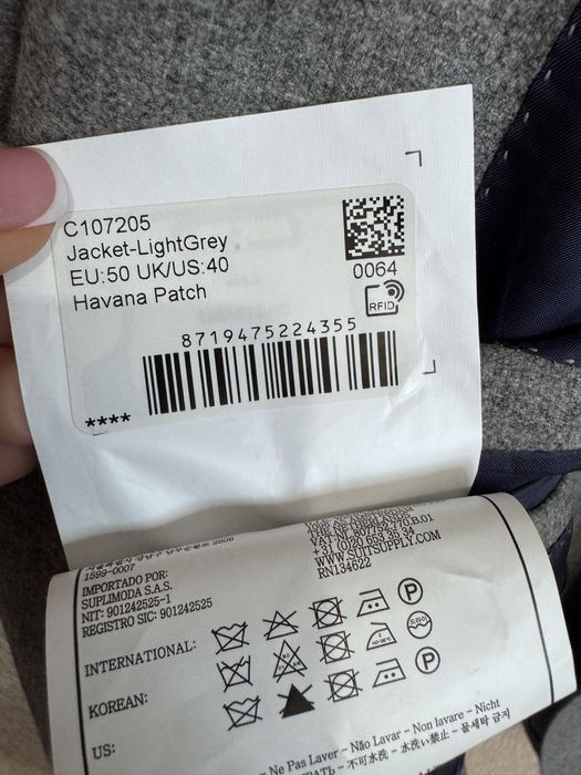 жакет, піджак з натуральної вовни Suitsupply Havana , оригінал