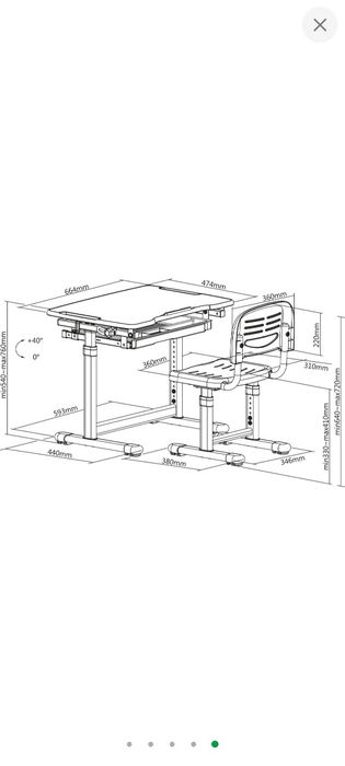 Парта FunDesk Парта та стілець-трансформери