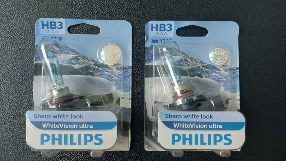 2 Lâmpadas novas HB3 WhiteVision ultra Philips 12v 60w 9005WVUB1