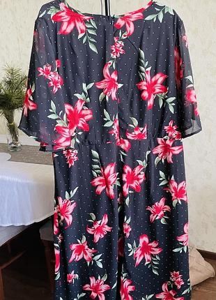 классное шифоновое платье батал