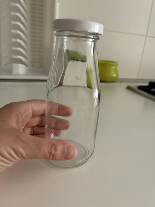 10 Garrafas de Vidro 300ml com Tampa Branca — Novas