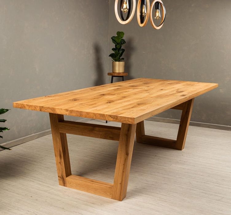 Стіл/ Стіл з масиву дуба/ Стільниця дерев'яна/ Стіл лофт