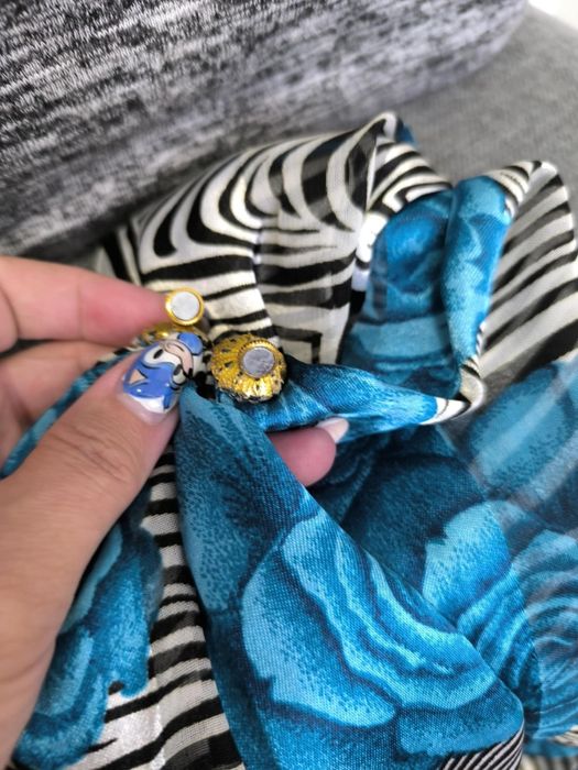 Chusta z zapięciem kwiaty róże motyw zwierzęcy print zebra top vintage