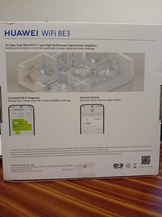 HUAWEI BE3 WiFi, BE3600 Dual-Band Wi-Fi 7 Router NOVO com GARANTIA