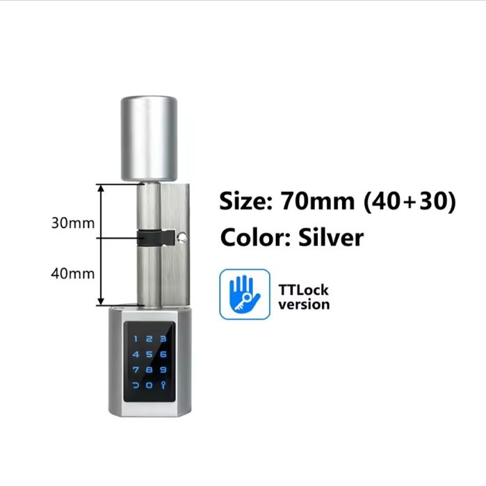 Fechadura Inteligente TTLock 70mm Bluetooth/Wi-Fi
