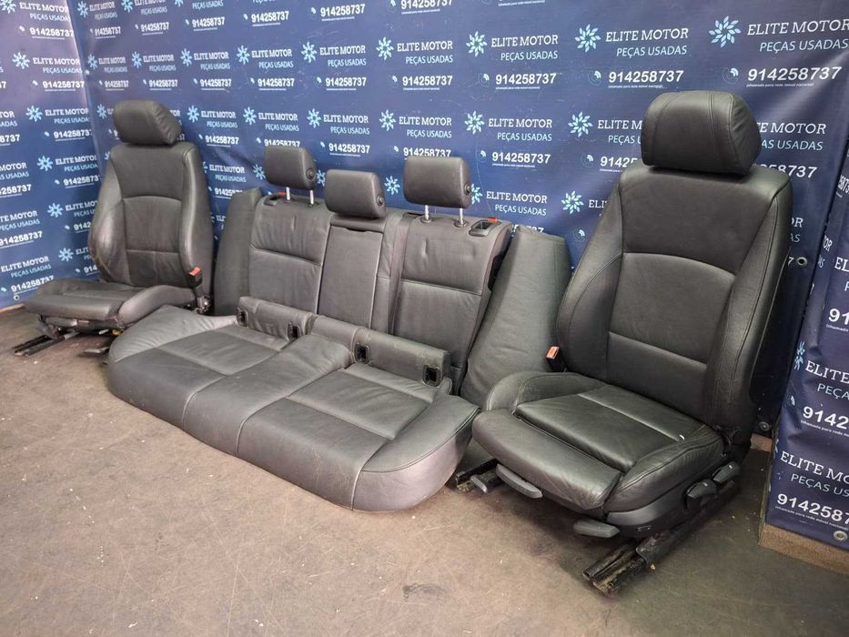 Jogo de bancos usados BMW SERIE 3 CARRINHA E91 PACK M PELE PRETOS