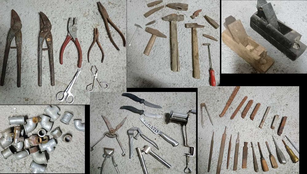 Graty z garażu, Głowica strugarska, frezarska, cęgi, młotki, siekiery