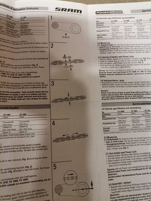Corrente de bicicleta  da sram 10 velocidade