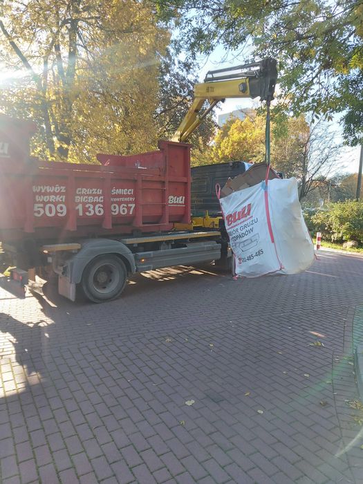 Wywóz Śmieci Gruzu Odpadów Kontenery Worki BIGBAG Grodzisk Mazowiecki